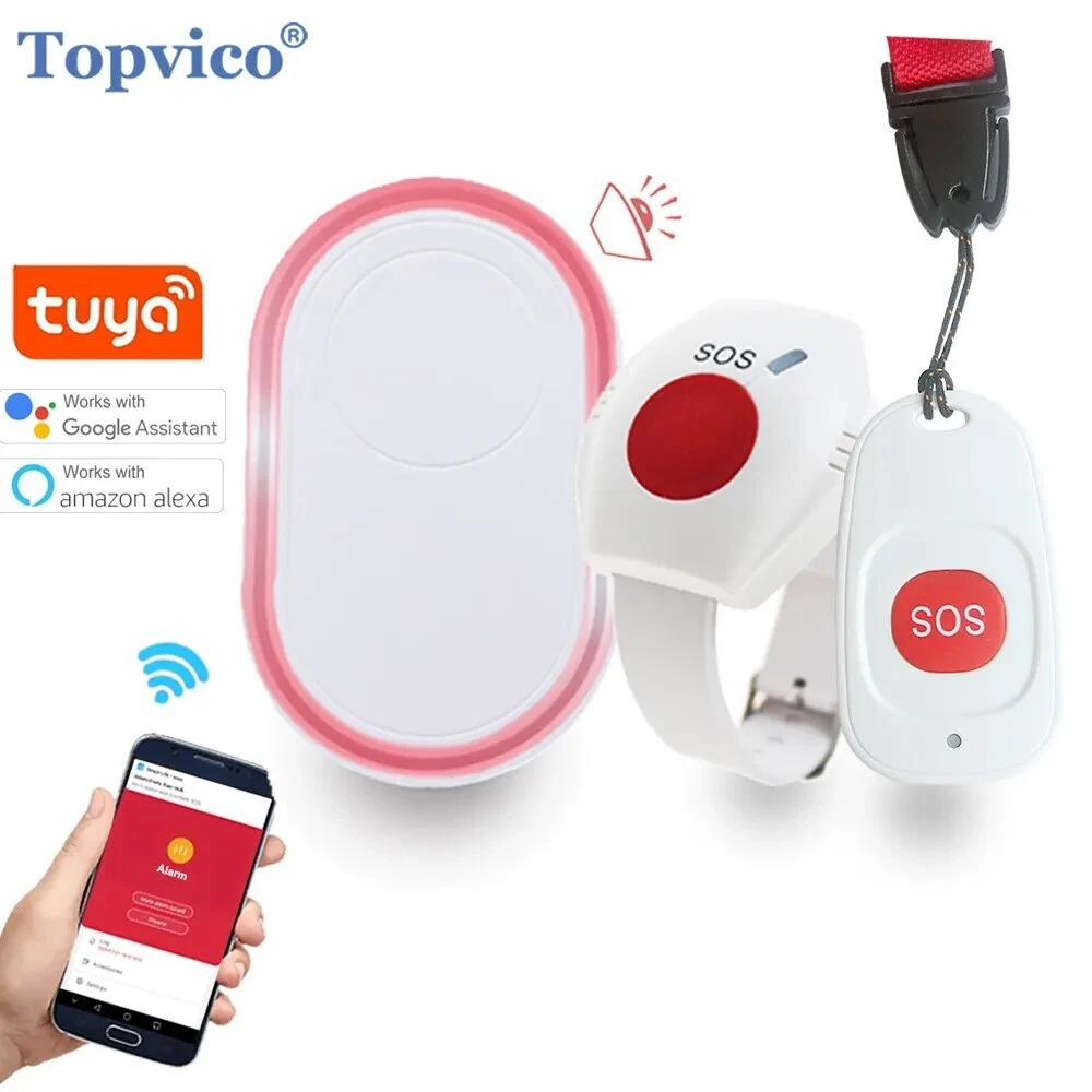 Emergency Panic Button WIFI for Elderly Alarm Bracelet Wireless
