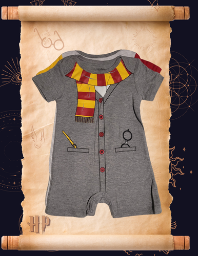 Licensed Harry Potter Uniform and I Solemnly Swear 2-Pack Bodysuit - 12M to 24M