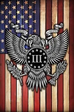 1776 Liberty or Death Sublimated Double Sided Garden Flag 12"x18" sgf109