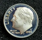 1998-S  Proof Silver Roosevelt Dimes, Free Shipping (178-21)