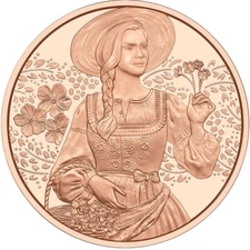 2025 Austria € 10 Copper UNC Coin - Traditional & Trendy: Aufdirndln (Linen)