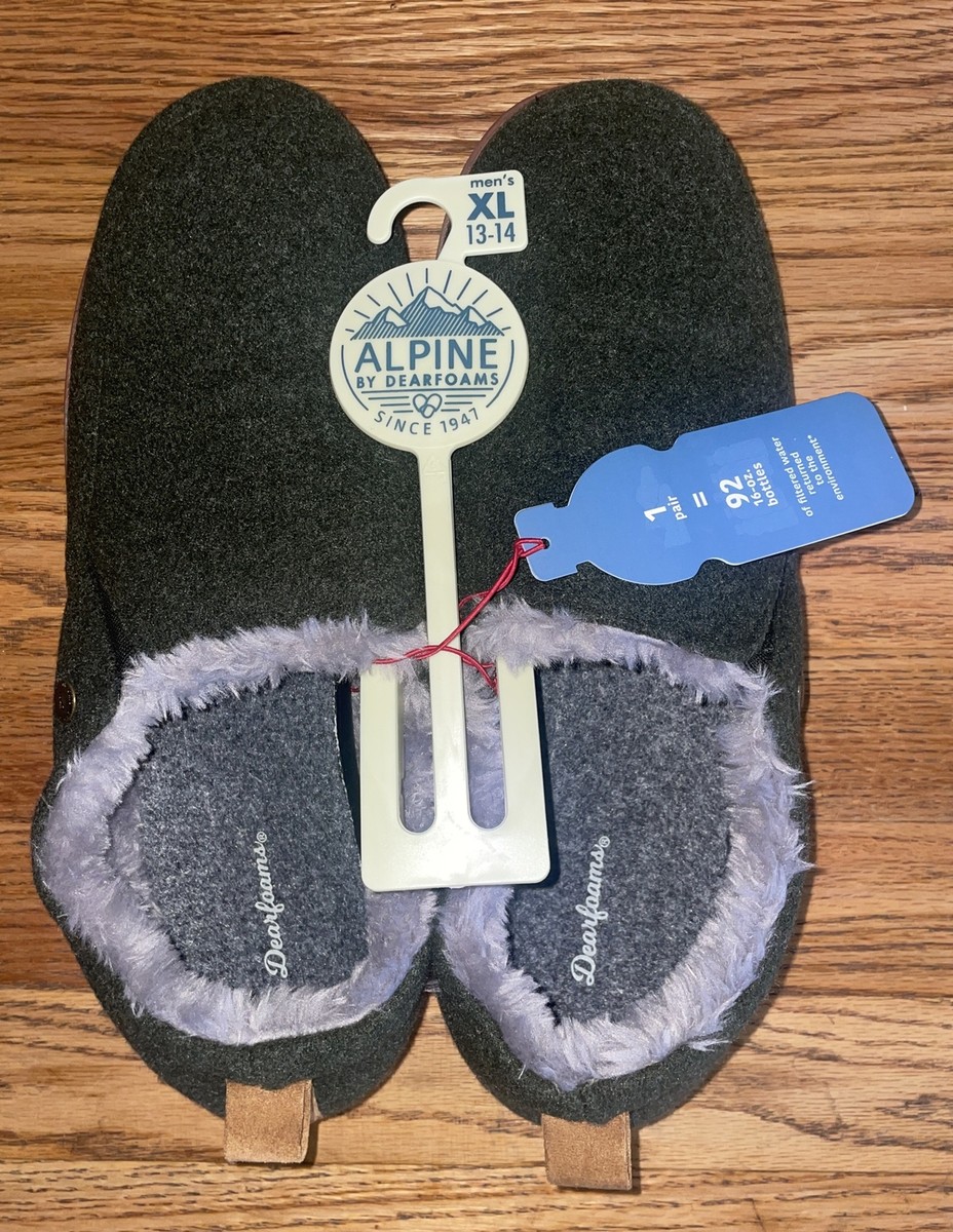 Alpine by Dearfoams Mens Loden Closed Back Slipper XL (13-14)