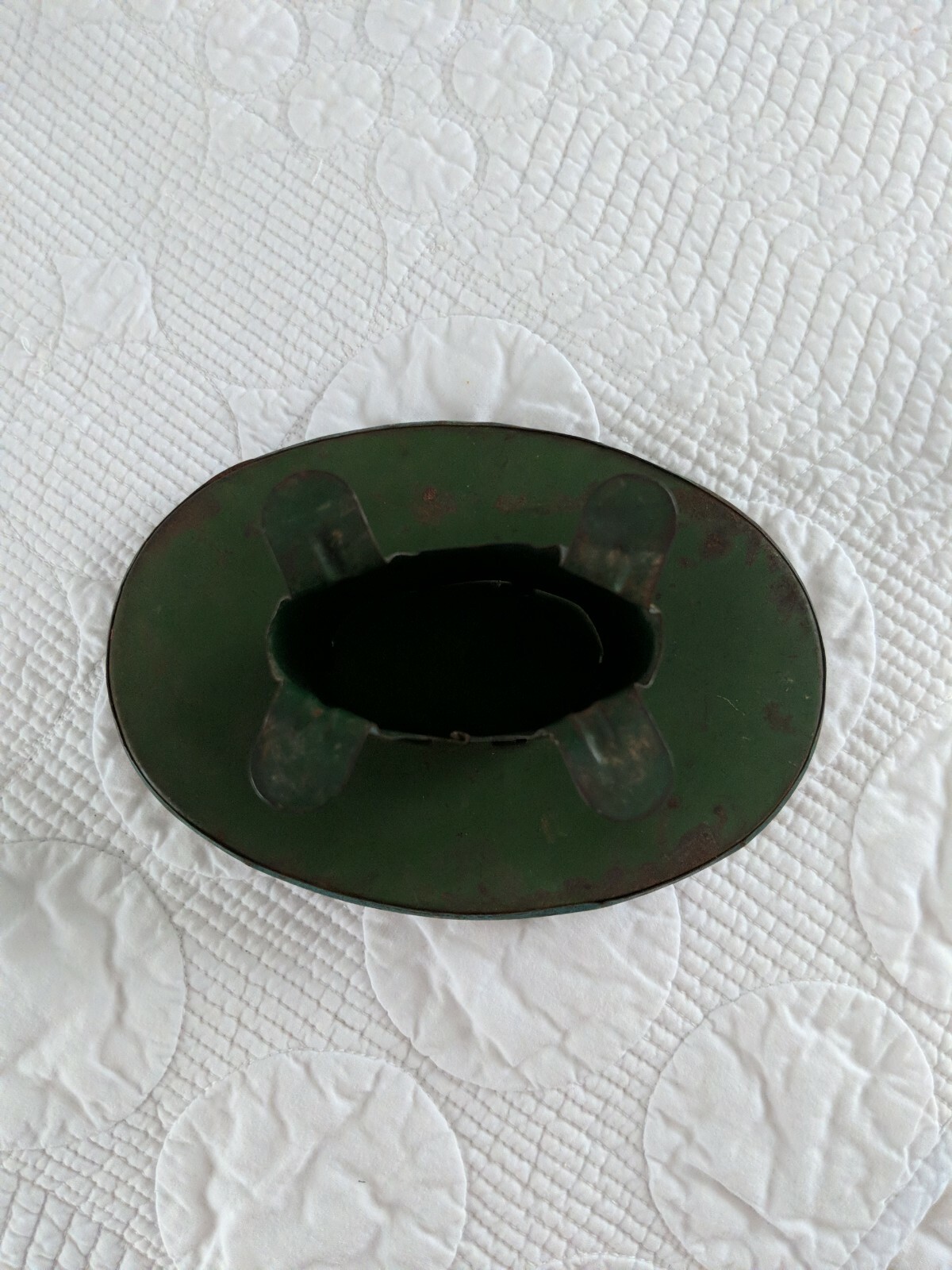 Antique Green Peacock Tin Lithograph Toy Table & 4 Chairs