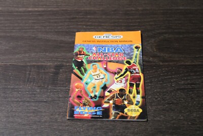 Sega Genesis NBA ALL-STAR CHALLENGE- game manual VERY GOOD