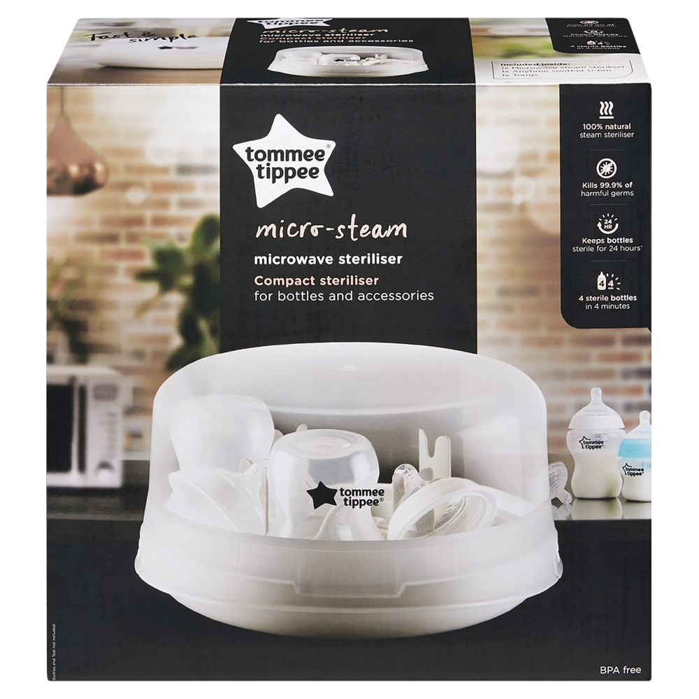 Tommee Tippee Micro-Steam Microwave Steriliser Compact Portable