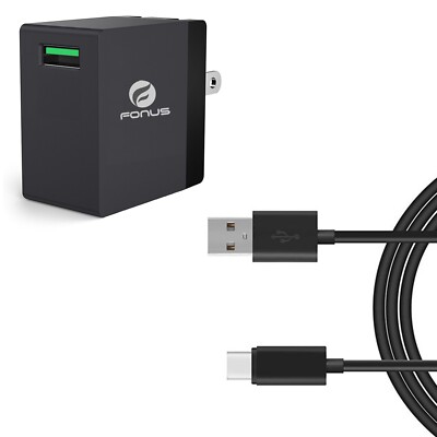 For Samsung Galaxy S23/Ultra/Plus - 18W Quick Home Charger 6ft USB Cable Power
