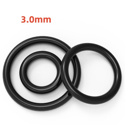 3.0mm Cross Section 9mm - 100mm OD Metric Nitrile (NBR) Rubber O-rings