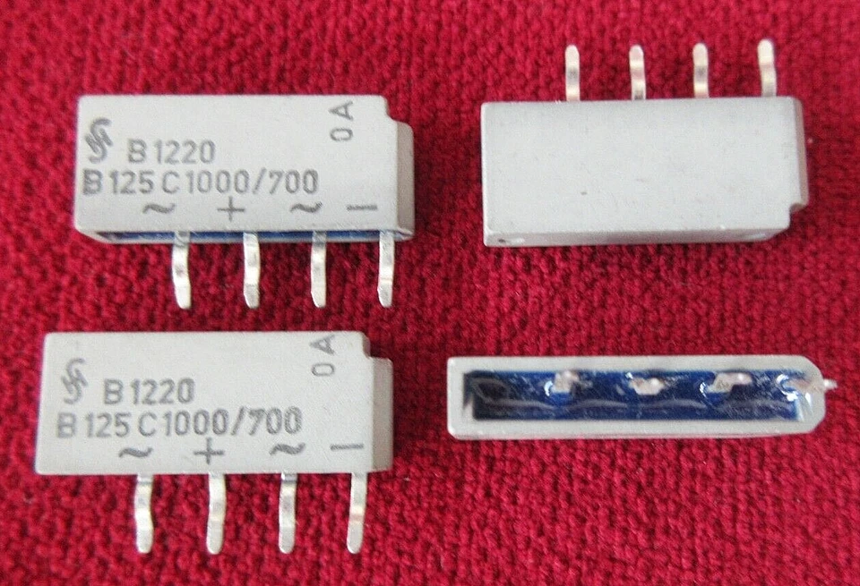 Brückengleichrichter 4 Stück, B125C1000/700 Siemens B1220 