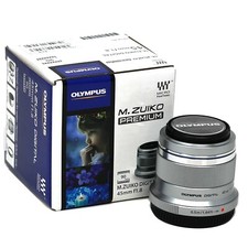Olympus 45mm f/1.8 (silver) Camera Lens - UK Next Day Delivery