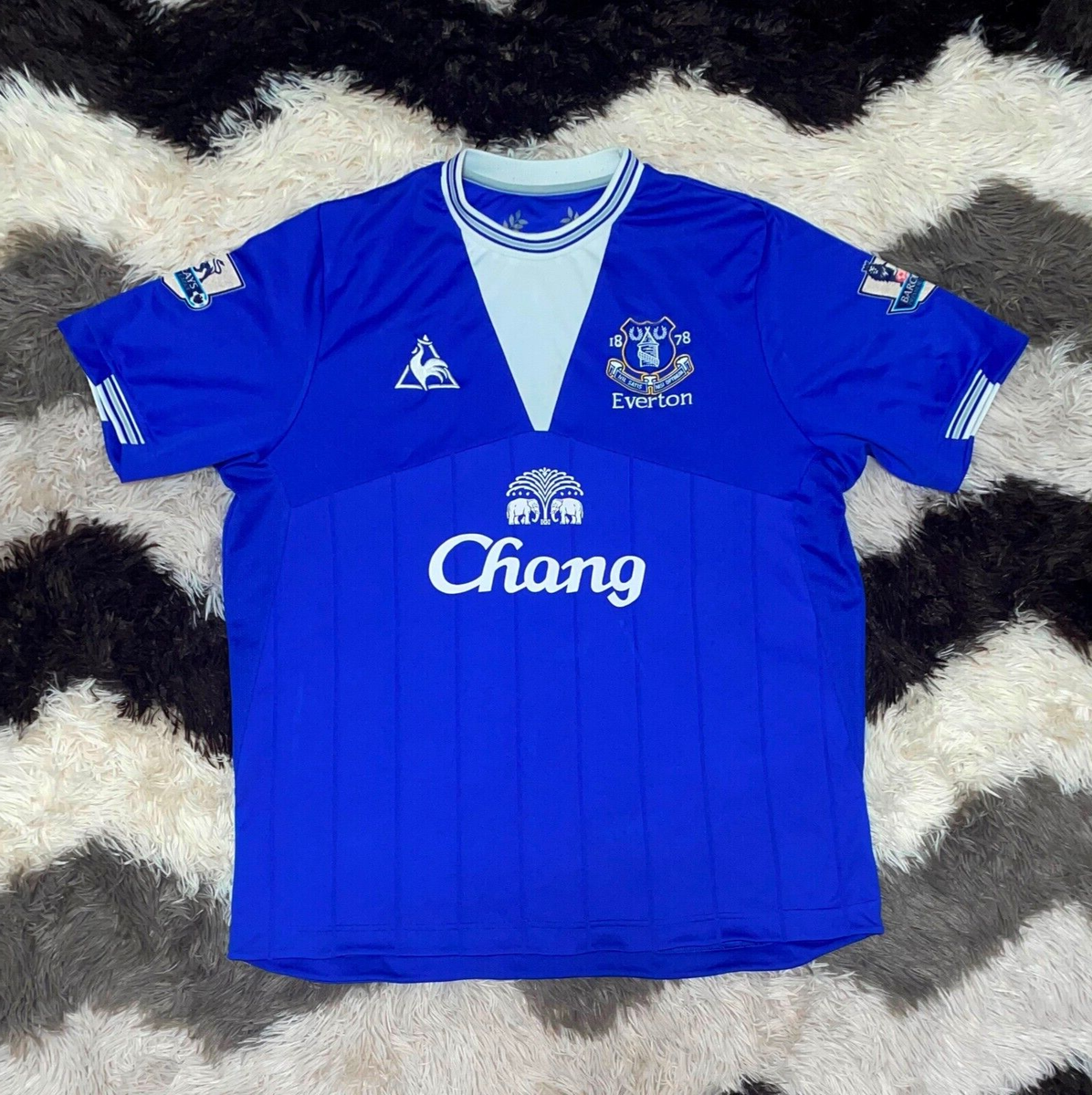 EVERTON 2009/2010 HOME #5 HEITINGA FOOTBALL SHIRT JERSEY LE COQ