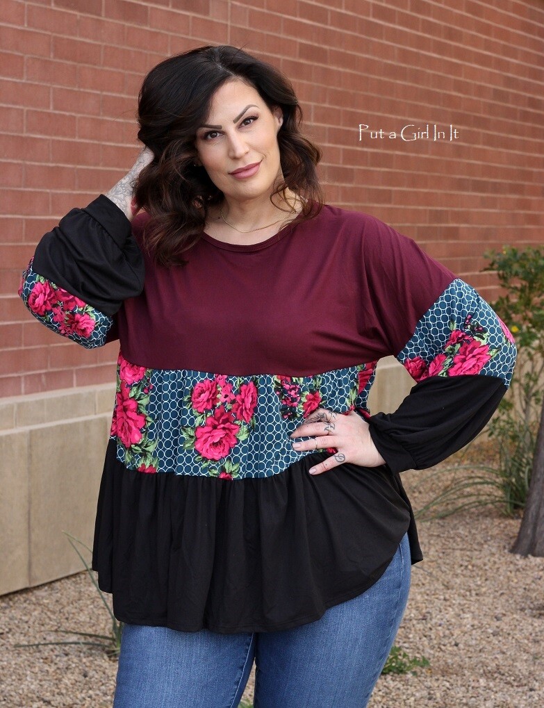 plus size peasant shirt