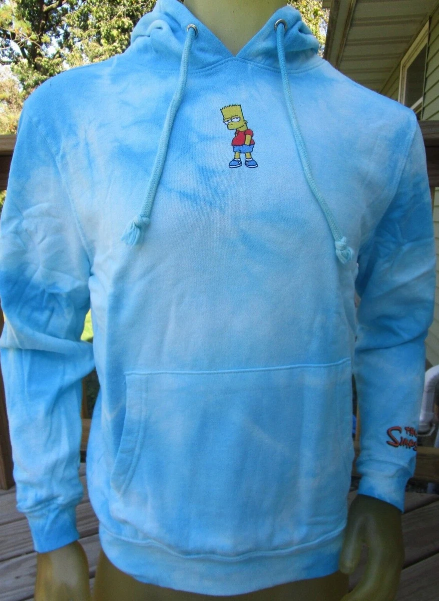 The Simpsons Bart Hoodie Blue Tie Dye Tye Dye Animated Sitcom