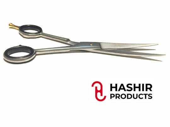 CURVED GERMAN Barber Hair Cutting Scissors Shears 7.5" + FREE TWEEZERS NEW - Image 2 of 4