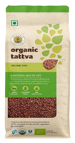 Ragi orgánico entero - 500 G | 100% vegano, sin gluten y sin conservantes - Imagen 1 de 3