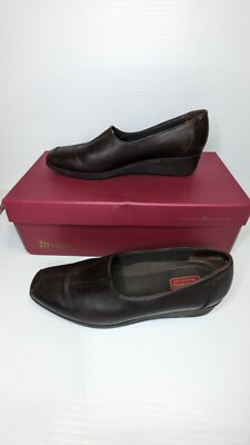Munro American Women's Hailey Kid Dark Brown Slipon Comfort Shoes 7.5