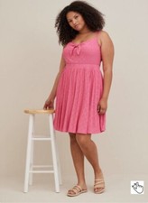 Torrid Lace & Crochet Button Front Dress Plus Size 0 12