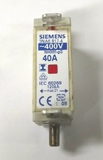 40A 400v Siemens Fuse Link 3NA6 817-4 Interrupt 400 volt 40 amp NH000-gG 120ka