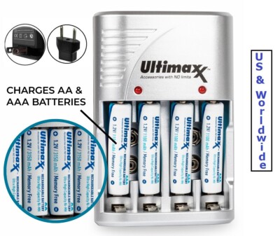 3100mAh 4AA Battery + Home Charger For Nikon L340 B500 A10 L32 L840