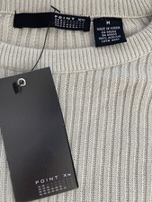 Point X Men's Long Sleeve Pullover Sweater Size Medium Stone Grey Acrylic NWT