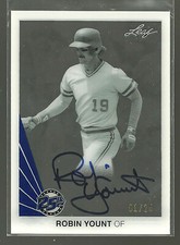 2015 Leaf 25th Baseball Clear Blue 01 /25 Robin Yount #RY1 Auto Autograph Signed
