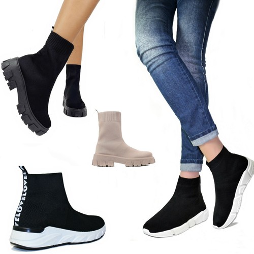 Lace up sneakers in maglia e nappa | GIORGIO ARMANI Donna