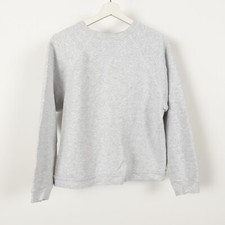 Vintage Tultex 80s Blank Raglan Sweatshirt Women's Boxy Large Made in USA Gray