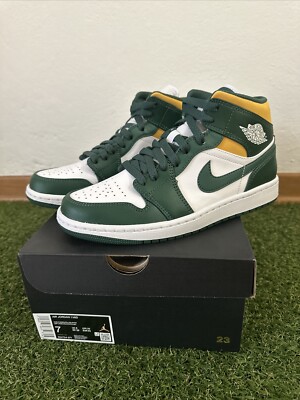 Air Jordan 1 Mid Sonics 2021 EU 40 US 7 Noble Green Nike Schuhe Sneaker Basketball