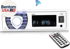 Bluetooth Marine Receiver Stereo - 12V Single DIN Style Boat in Dash Radio Recei