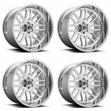 Set 4 Of Fuel D721 Ignite 22x12 6x5.5 -43mm Polished Wheels Offroad Truck Suv Ri