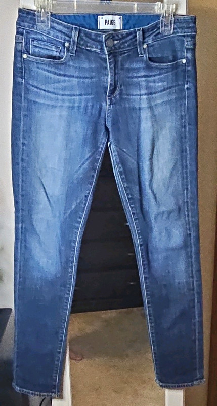 PAIGE Women’s Medium Wash Blue Skinny Slim Fit Jeans 5-Pocket, Size 29