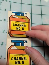 Vintage Stickers Scratch N Sniff Mello Smello Channel No.5 Perfume Lot Of 2 READ