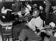 Duke Ellington Band Trumpet Players In Paris On April 1939 Old Photo