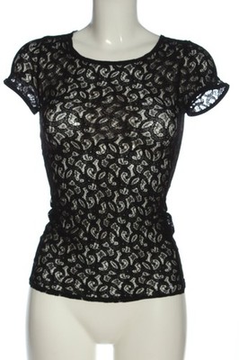 81HOURS T-Shirt Damen Shirt Gr. DE 36 schwarz Casual-Look