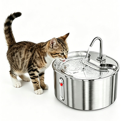 Cat Water Fountain Stainless Steel 3.2L Automatic Pet Dog Water Fountain