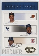 2005 Donruss Throwback Threads Generations Luis Tiant Pedro Martinez HOF s1i