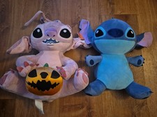 Disney Stitch Comfort Weighted Plush- 16in Angel Pumpkin