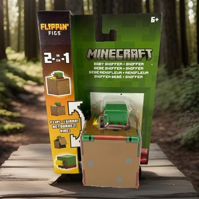 Minecraft BABY SNIFFER Flippin Figs 2-In-1 Transforming Toy Figure Mattel - NEW