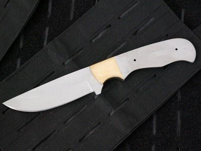 9  Stainless Steel Knife Blank Full Tang Brass Make Your Own Handle DIY Survival