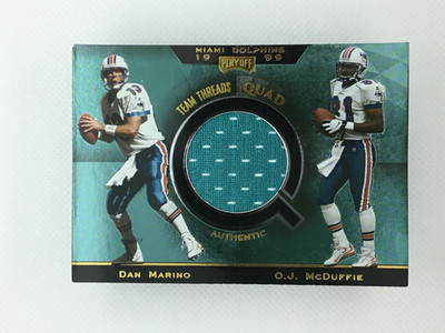 1999 Playoff Absolute Team Quad Jersey (Set Brk) Miami Dolphins TQ16 Marino!