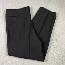 Vintage Giorgio Armani Le Collezioni Trousers Men 40x31 Black Wool Pleated