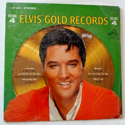 ELVIS PRESLEY Orange Label GOLD RECORD VOL 4 VINYL 1968 COVER LSP-3921 Mint