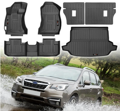 #ad Floor Mats amp; Cargo Mat for Subaru Forester 2014 2018 TPE Protection Floor Liners $114.74
