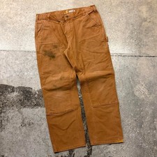 Vintage Y2K Tan Distressed Carhartt Double Knee Workwear Skate Pants