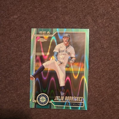 2026 Topps Chrome Baseball Julio Rodriguez Aqua RayWave /199 #149 Mariners