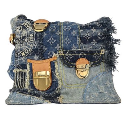 Louis Vuitton Monogram Denim Patchwork Postie 2way Handbag M95374 TH0057 197128