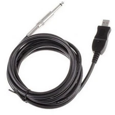 Guitar Bass 1/4'' USB to 6.3mm Jack Link Connection Instrument Adapter Cable