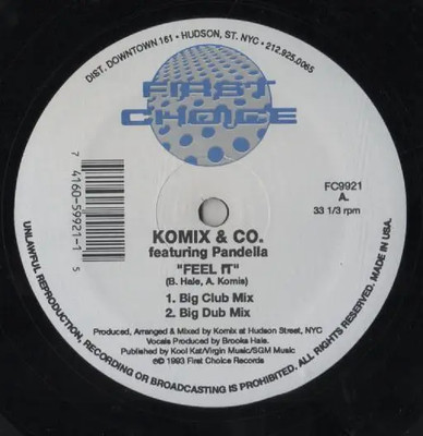 Komix & Co Featuring Pandella Feel It Vinyl Single 12inch First Choice