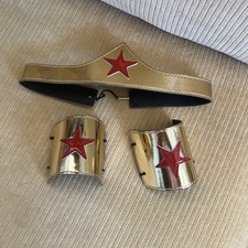 Wonder Woman Cosplay Set Headband Wrist Cuffs DC Comics Superhero costume gear