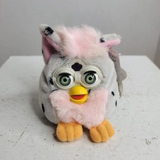 Vintage Furby Buddies Plush "No Worry" Gray Pink Stuffed Animal 1999 NWT Toys