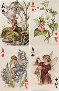 SET of 4 x RARE MODERN "Aces Young Fairies" SINGLE Play Cards